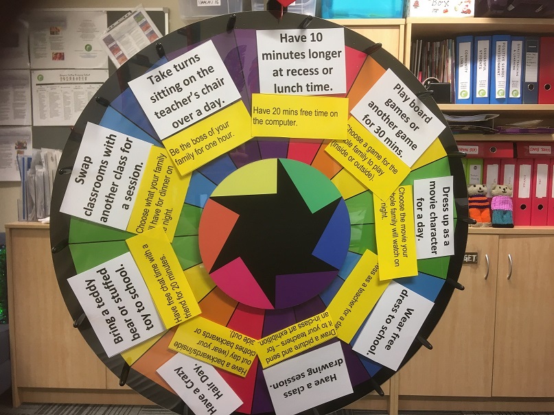 Sawyers Valley Primary School spin off wheel