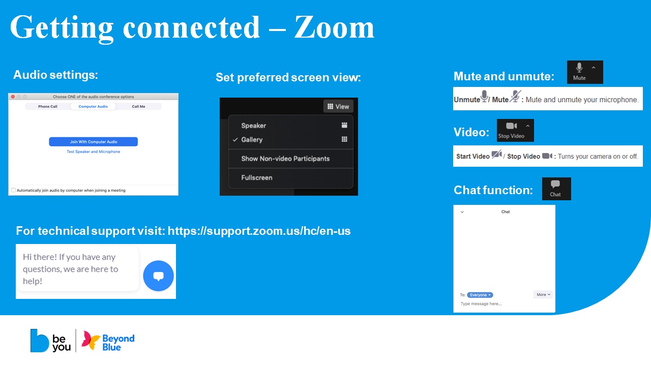 Getting connected-Zoom