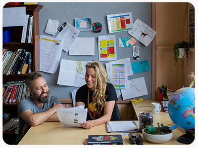 Educators working together in an office